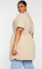 Plus Cream Woven Short Sleeve Longline Blazer sold by Pretty Little Thing