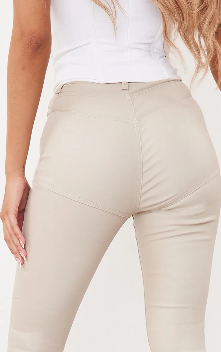 Stone Hourglass Coated Skinny Jeans sold by Pretty Little Thing product image thumbnail 4