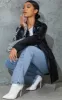 Black PU Pocket Look Double Button Blazer sold by Pretty Little Thing