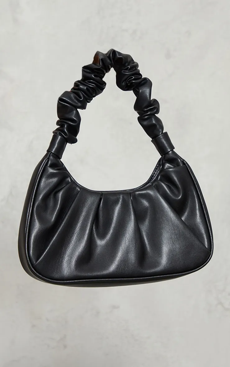 Black Extreme Ruched Handle Shoulder Bag sold by Pretty Little Thing product image thumbnail 2
