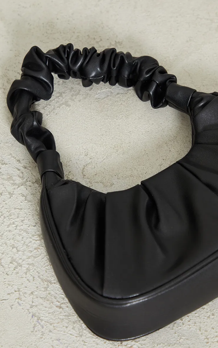 Black Extreme Ruched Handle Shoulder Bag sold by Pretty Little Thing product image thumbnail 3