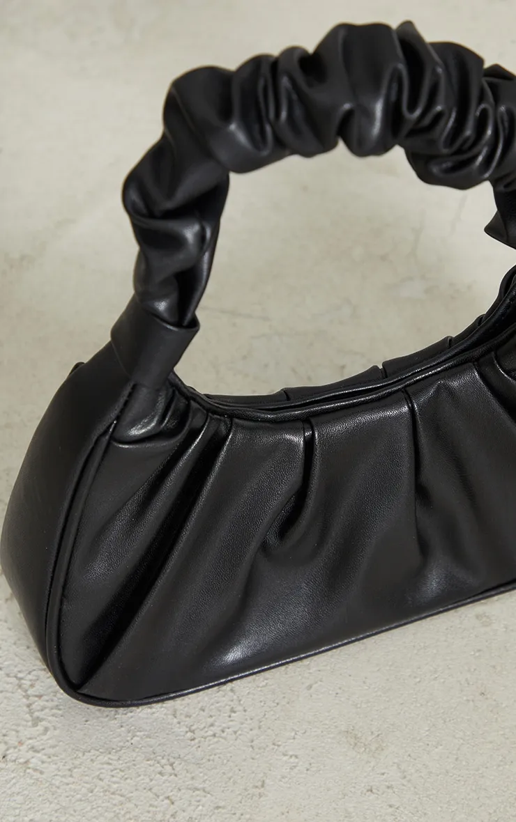 Black Extreme Ruched Handle Shoulder Bag sold by Pretty Little Thing product image thumbnail 4