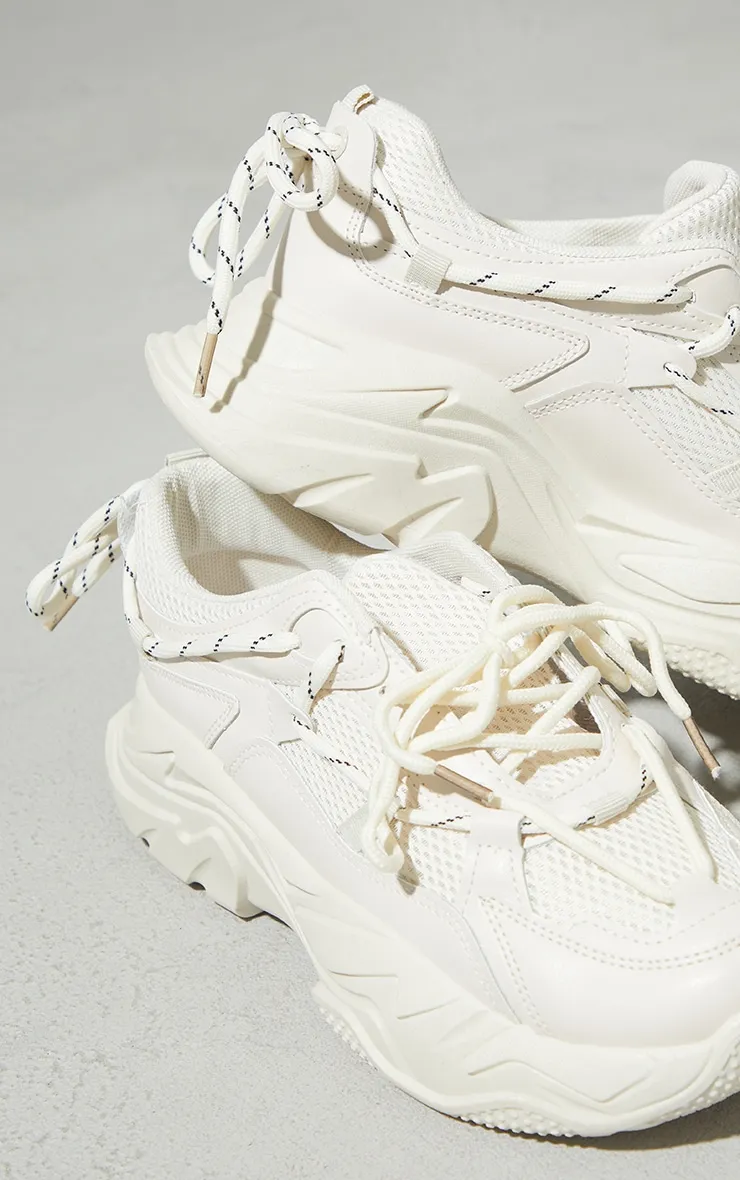 Sand Hiker Lace Up Double Sole Chunky Trainers sold by Pretty Little Thing product image thumbnail 4