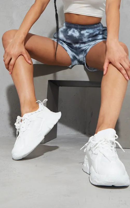 White Hiker Lace Up Double Sole Chunky Trainers sold by Pretty Little Thing