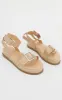 Nude PU Croc Buckle Detail Espadrille Sandals sold by Pretty Little Thing