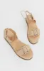 Nude PU Croc Buckle Detail Espadrille Sandals sold by Pretty Little Thing