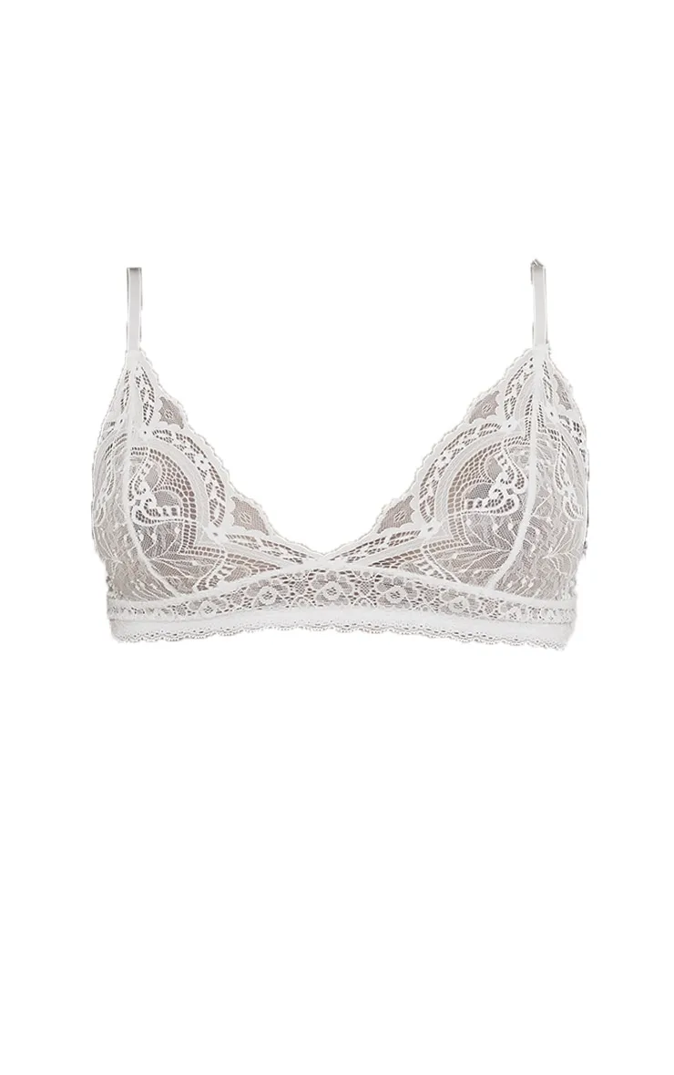 White Basic Lace Bra sold by Pretty Little Thing product image thumbnail 5