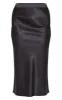 Black Satin Bias Cut Midi Skirt, Black sold by Pretty Little Thing