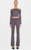 Charcoal Grey Soft Touch Fold Over Skinny Flares sold by Pretty Little Thing