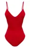 Shape Red Slinky Plunge Bodysuit sold by Pretty Little Thing