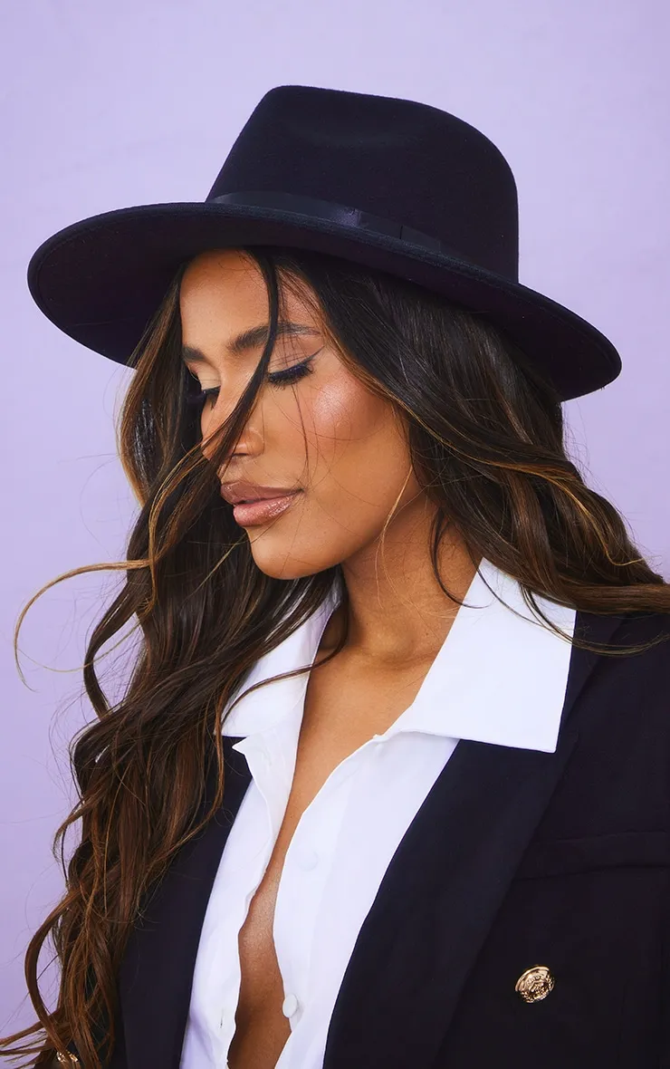 Basic Black Fedora Hat sold by Pretty Little Thing