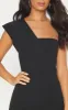 Black Drape One Shoulder Playsuit sold by Pretty Little Thing
