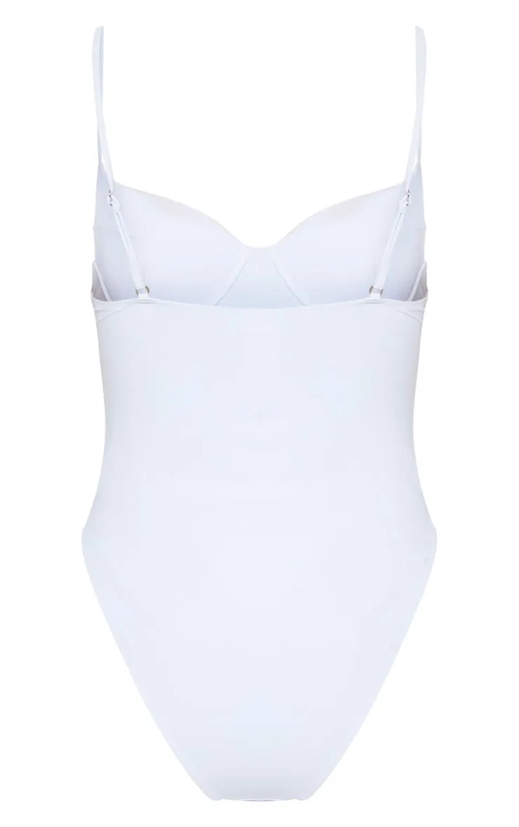 White Basic Cupped Swimsuit sold by Pretty Little Thing product image thumbnail 5
