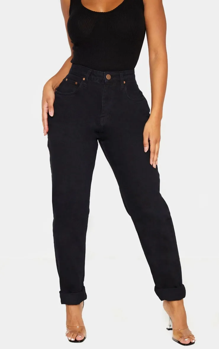 Shape Black High Waist Mom Jeans sold by Pretty Little Thing product image thumbnail 2