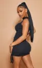 Shape Black Thick Rib Ruched Side Sleeveless Bodycon Dress sold by Pretty Little Thing