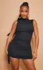 Shape Black Thick Rib Ruched Side Sleeveless Bodycon Dress sold by Pretty Little Thing