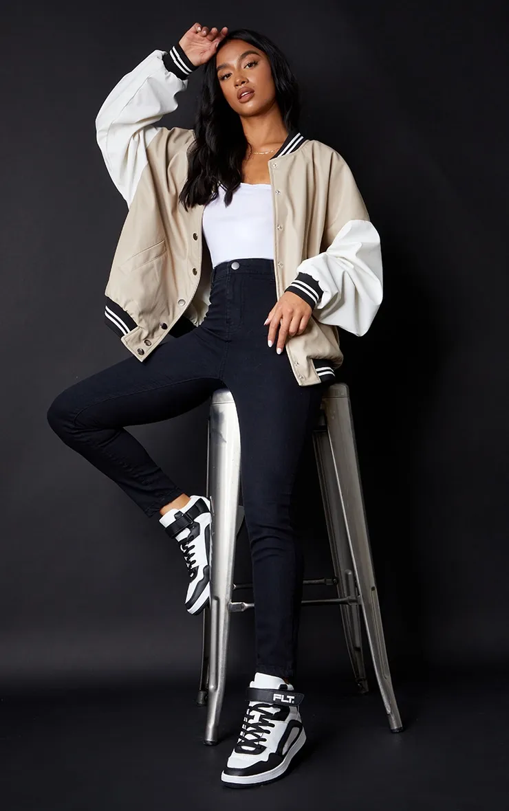 Petite Black Disco Fit Skinny Jeans sold by Pretty Little Thing