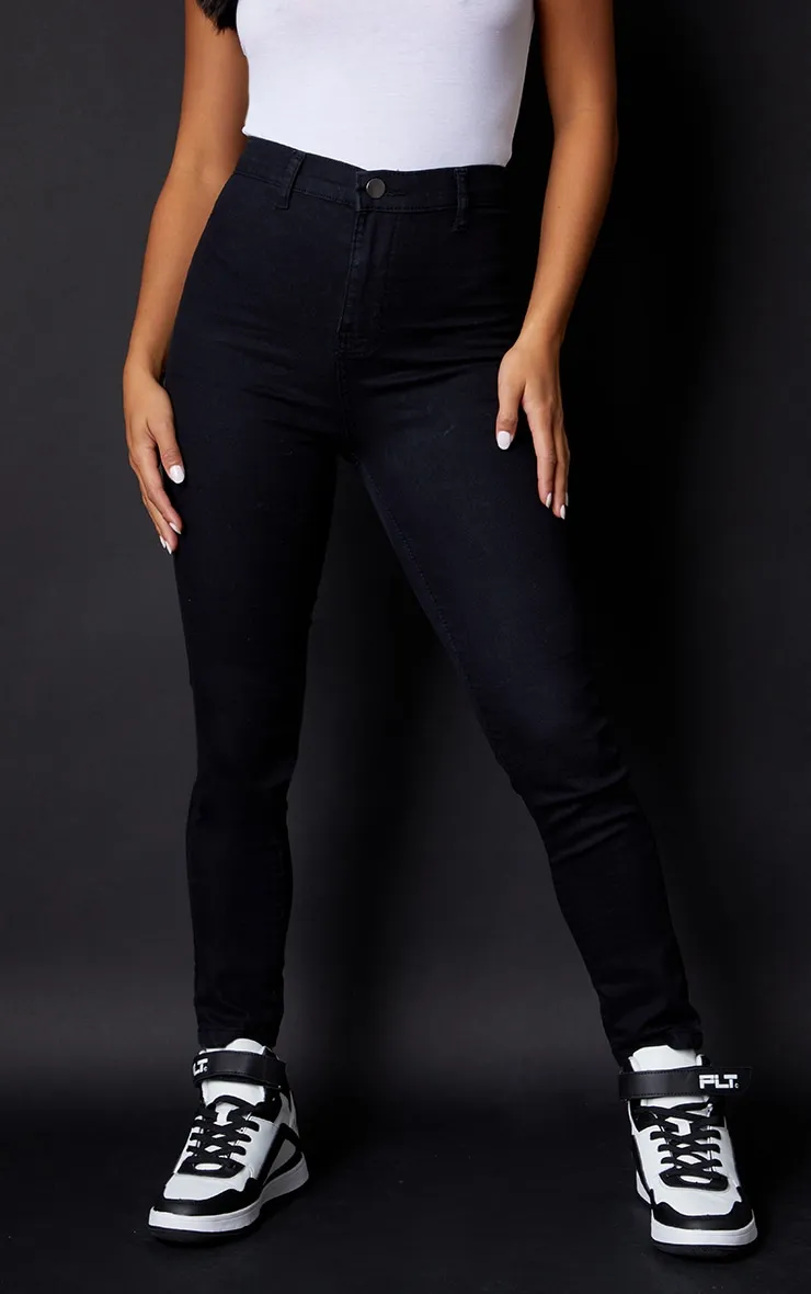 Petite Black Disco Fit Skinny Jeans sold by Pretty Little Thing product image thumbnail 2