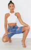 White Crepe Racer Neck Crop Top sold by Pretty Little Thing