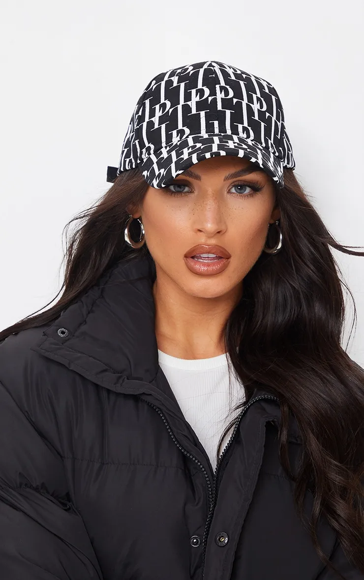 PRETTYLITTLETHING Black Italics Baseball Cap sold by Pretty Little Thing