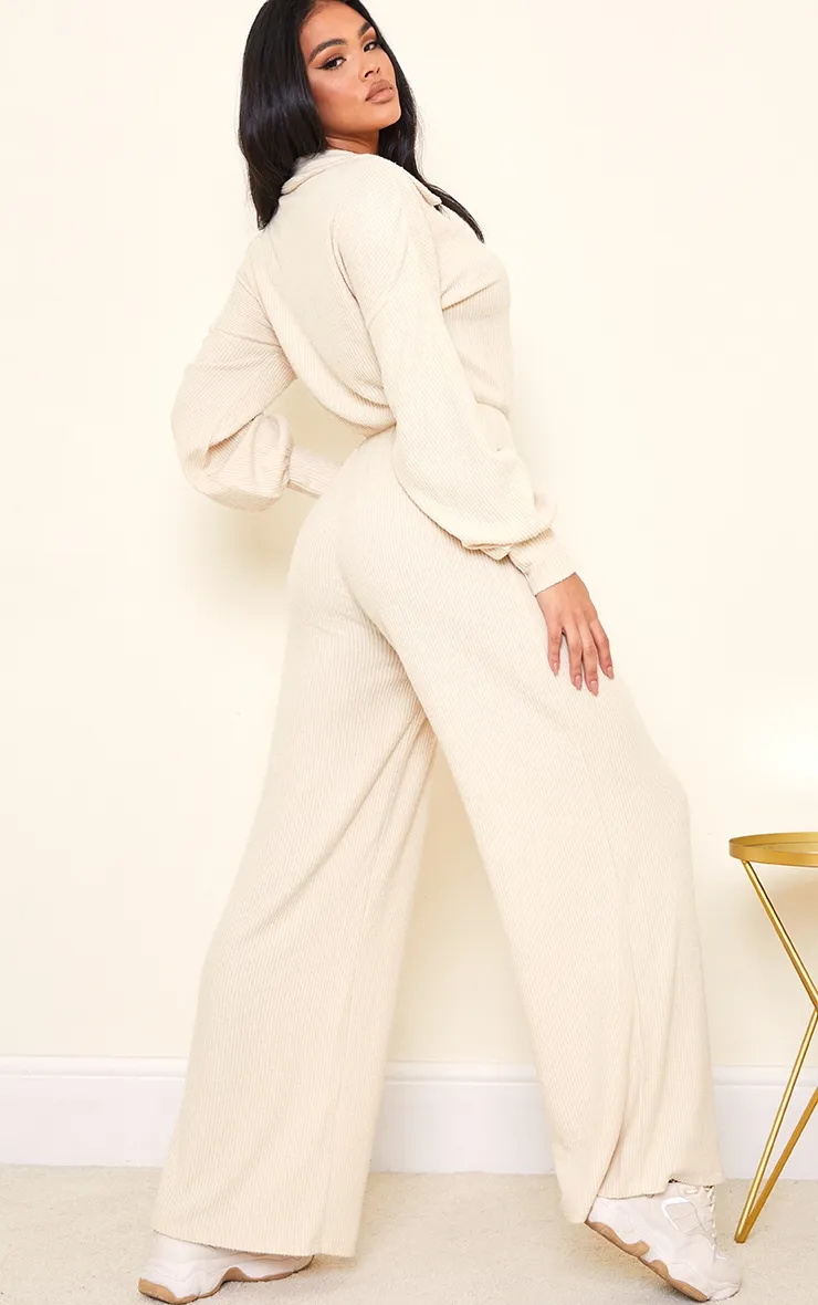 Stone Brushed Rib Shirt Style Jumpsuit sold by Pretty Little Thing product image thumbnail 2