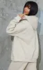 Petite Stone Extreme Oversized Pocket Front Zip Through Hoodie sold by Pretty Little Thing