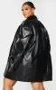 Plus Black Oversized Button PU Blazer sold by Pretty Little Thing