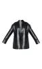 Plus Black Oversized Button PU Blazer sold by Pretty Little Thing