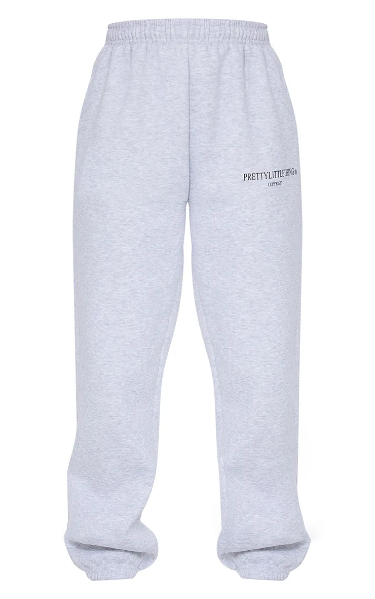 PRETTYLITTLETHING Grey Marl Copyright Slogan Joggers sold by Pretty Little Thing product image thumbnail 5