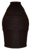 Black Soft Touch Ruched Halterneck Crop Top sold by Pretty Little Thing