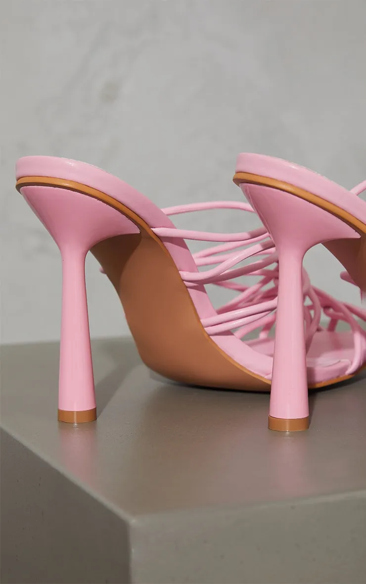 Pink PU Cage Detail Circle High Heeled Sandals sold by Pretty Little Thing product image thumbnail 4