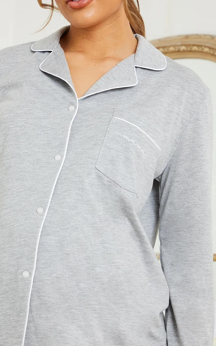 Maternity Grey Mama Long Sleeve PJ Top sold by Pretty Little Thing product image thumbnail 4