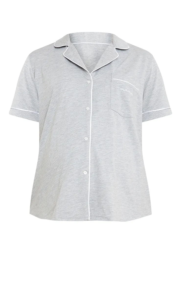 Maternity Grey Mama Button Front PJ Top sold by Pretty Little Thing product image thumbnail 5