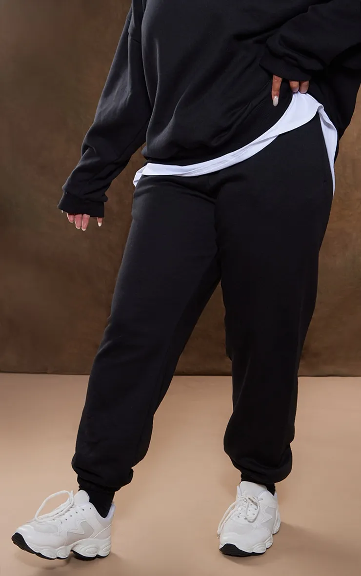 Plus Black Elasticated Casual Joggers sold by Pretty Little Thing product image thumbnail 2