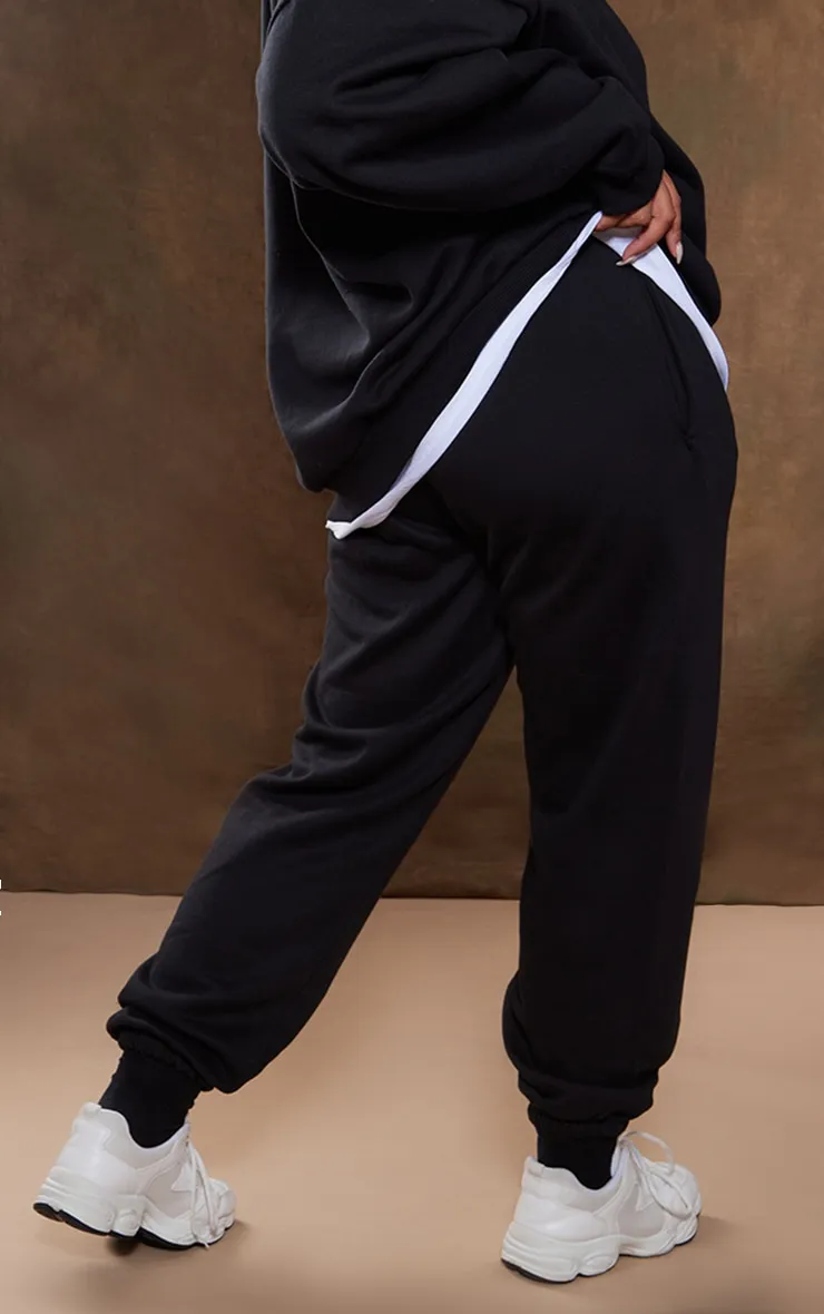 Plus Black Elasticated Casual Joggers sold by Pretty Little Thing product image thumbnail 3