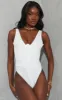 Tall White Corset Detail Woven Bodysuit sold by Pretty Little Thing