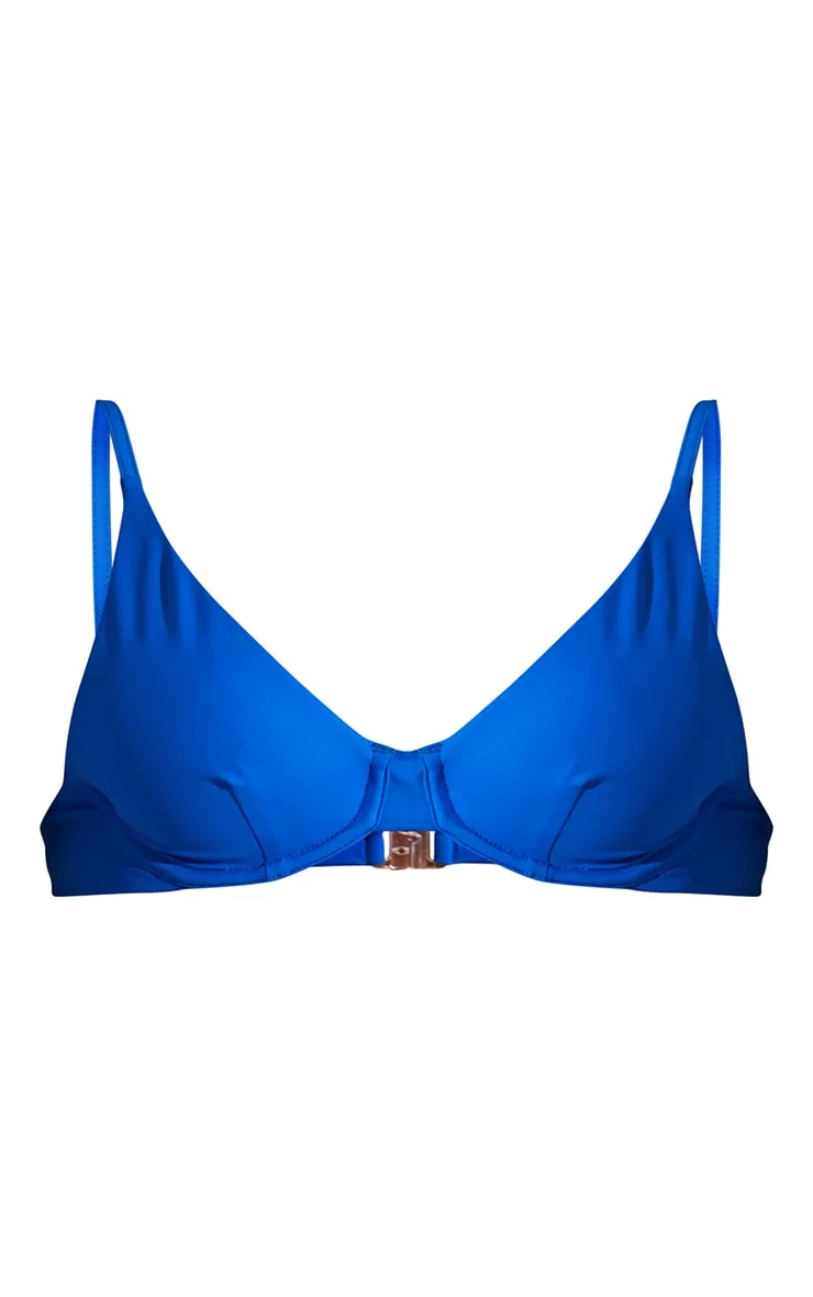 Bright Blue Mix & Match Underwired Bikini Top sold by Pretty Little Thing product image thumbnail 5