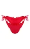 Red Frill Edge Ruched Back Bikini Bottoms sold by Pretty Little Thing