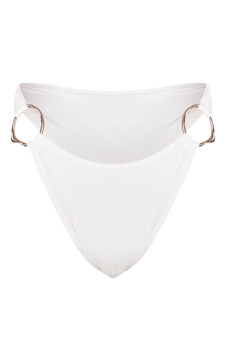 Plus White Ring Detail Thong Bikini Bottoms sold by Pretty Little Thing product image thumbnail 5
