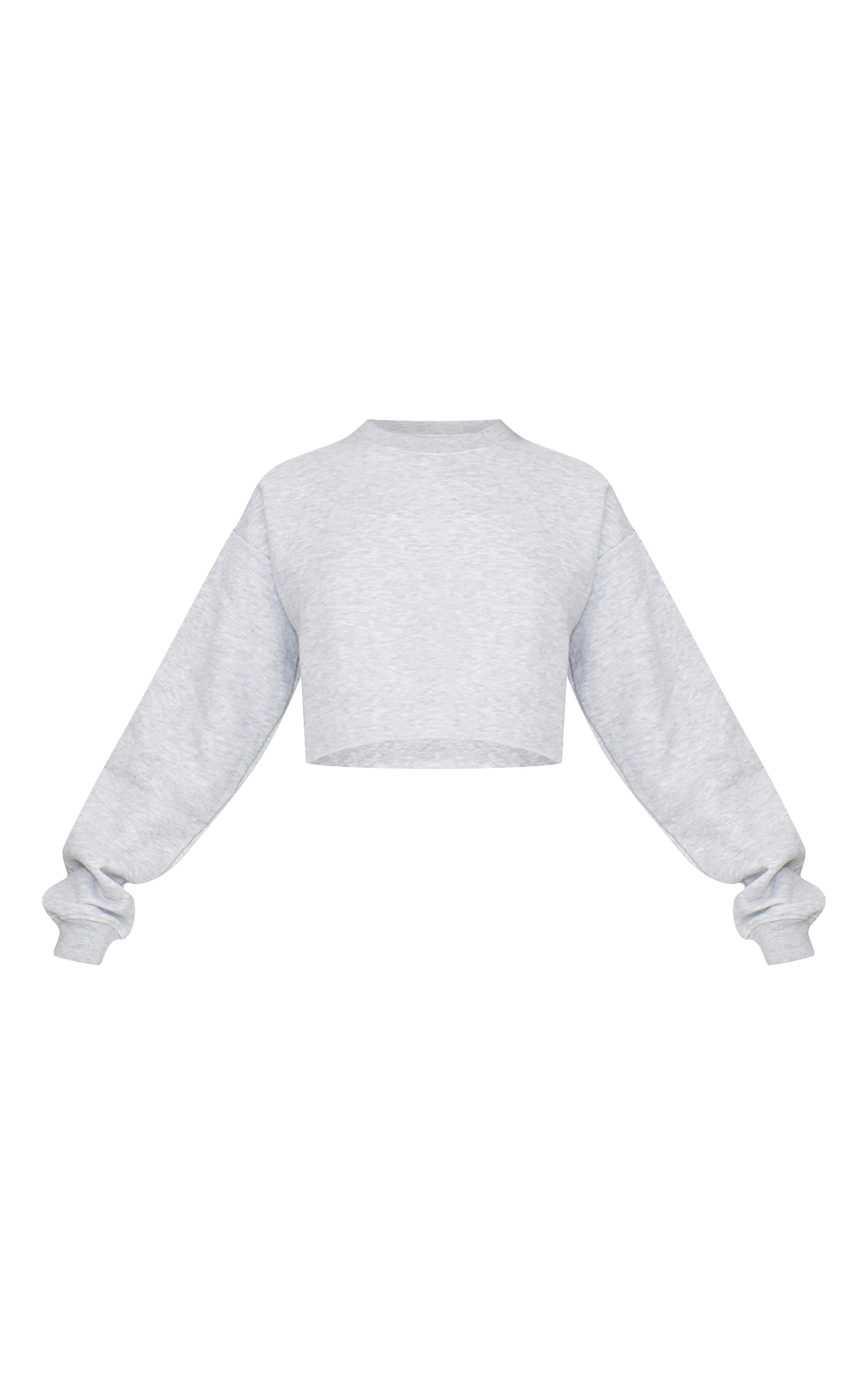 Ash Grey Oversized Cropped Crewneck Sweatshirt sold by Pretty Little Thing product image thumbnail 5