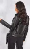 Tall Black Faux Leather Zip Detail Biker Jacket sold by Pretty Little Thing