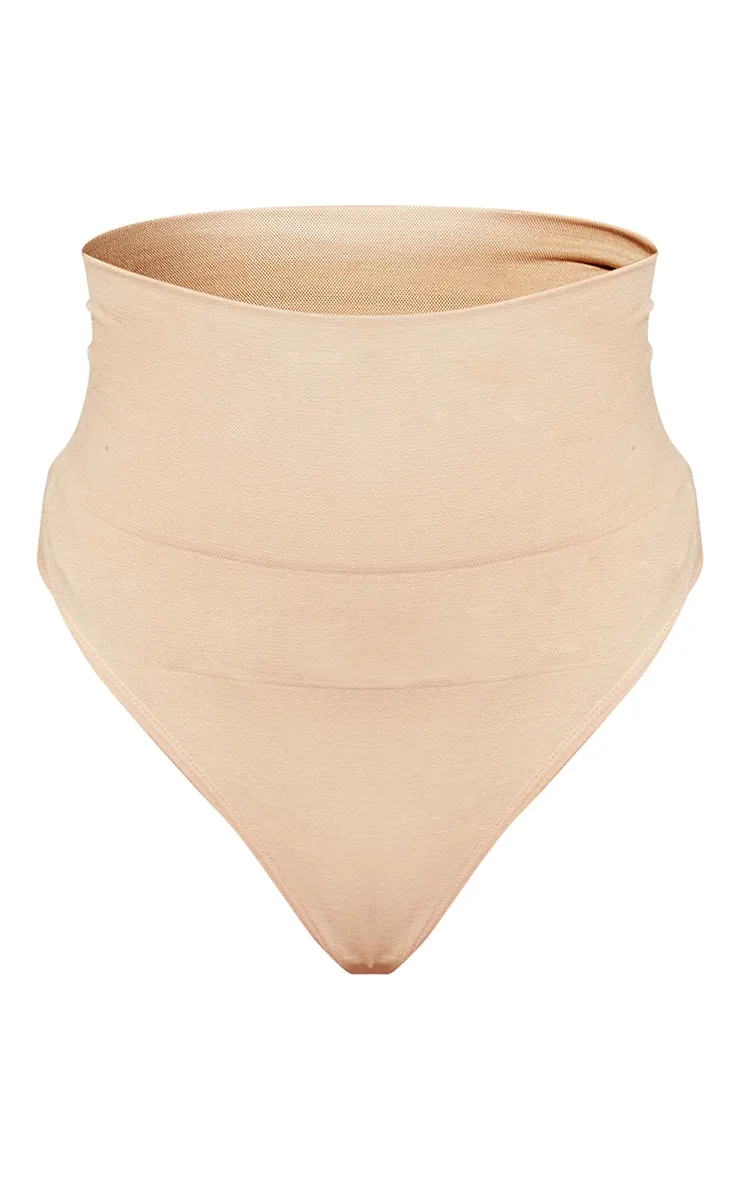 Nude Shapewear High Waisted Control Thong sold by Pretty Little Thing product image thumbnail 5