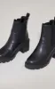 Black Wide Fit PU Chunky Chelsea Ankle Boots sold by Pretty Little Thing