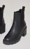 Black Wide Fit PU Chunky Chelsea Ankle Boots sold by Pretty Little Thing