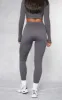 Charcoal Structured Contour Ribbed Leggings sold by Pretty Little Thing