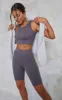 Charcoal Structured Contour Rib Sleeveless Crop Top sold by Pretty Little Thing