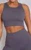 Charcoal Structured Contour Rib Sleeveless Crop Top sold by Pretty Little Thing