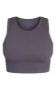 Charcoal Structured Contour Rib Sleeveless Crop Top sold by Pretty Little Thing