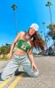Green Contrast Rib Star Player Bandeau Top sold by Pretty Little Thing