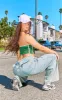 Green Contrast Rib Star Player Bandeau Top sold by Pretty Little Thing